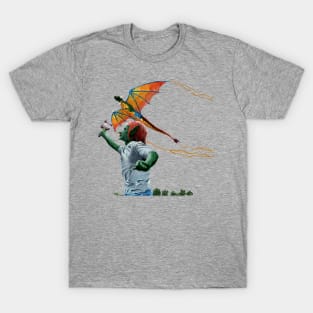 Goblin Flying Rainbow Dragon Kite Fantasy T-Shirt